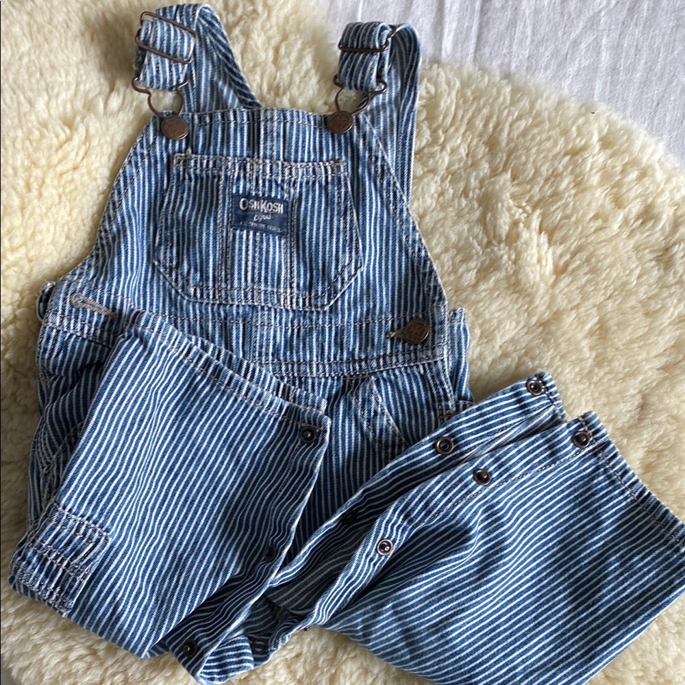 OshKosh B'gosh Blue Striped Overalls
